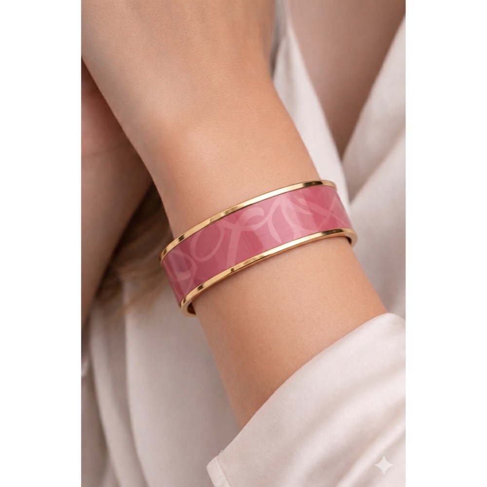 Avon Pink Hope Ribbon Hinged Cuff Bracelet Breast Cancer‎ Awareness